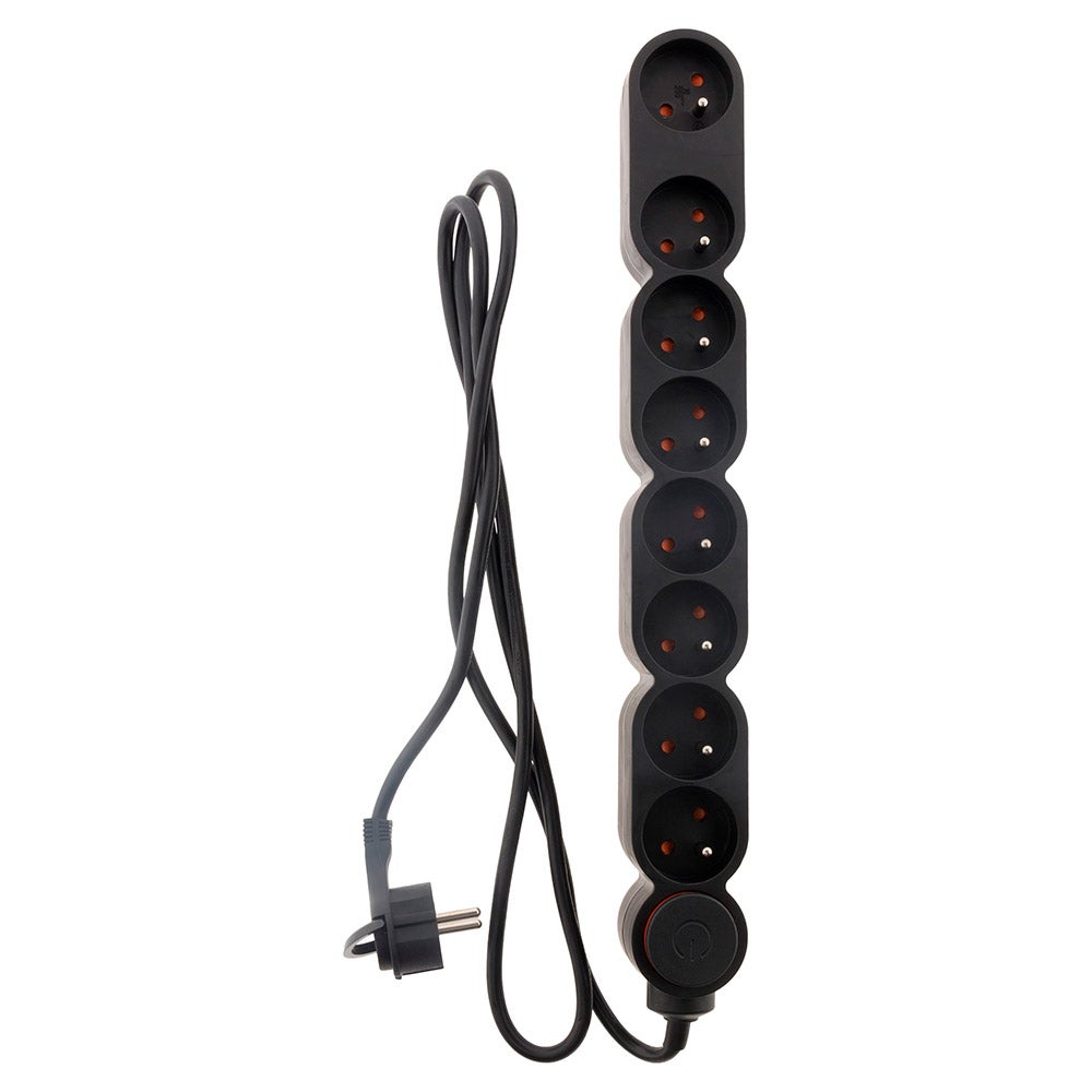 Bloc Home 8 prises 16A 2P+T câble 1,5m - Noir - Zenitech - 3