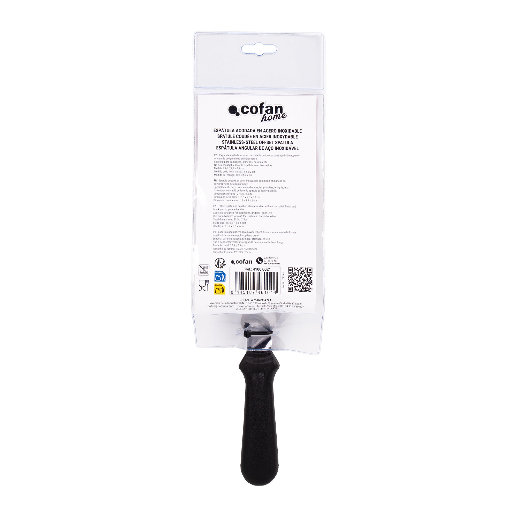 Spatola angolata per barbecue in acciaio inox e polipropilene - 6