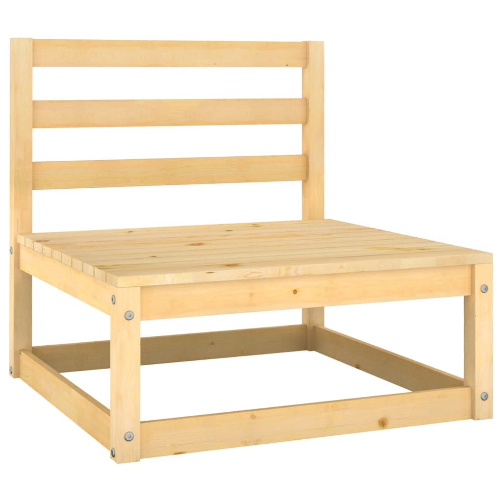 Salon bas de jardin en bois Gris 2 personnes - 6