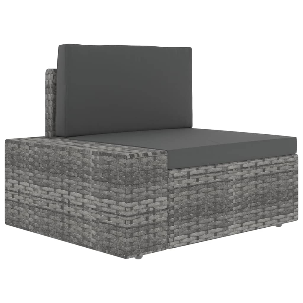 Maison Exclusive - Set Divani da Giardino 8 pz con Cuscini in Polyrattan Grigio - 8