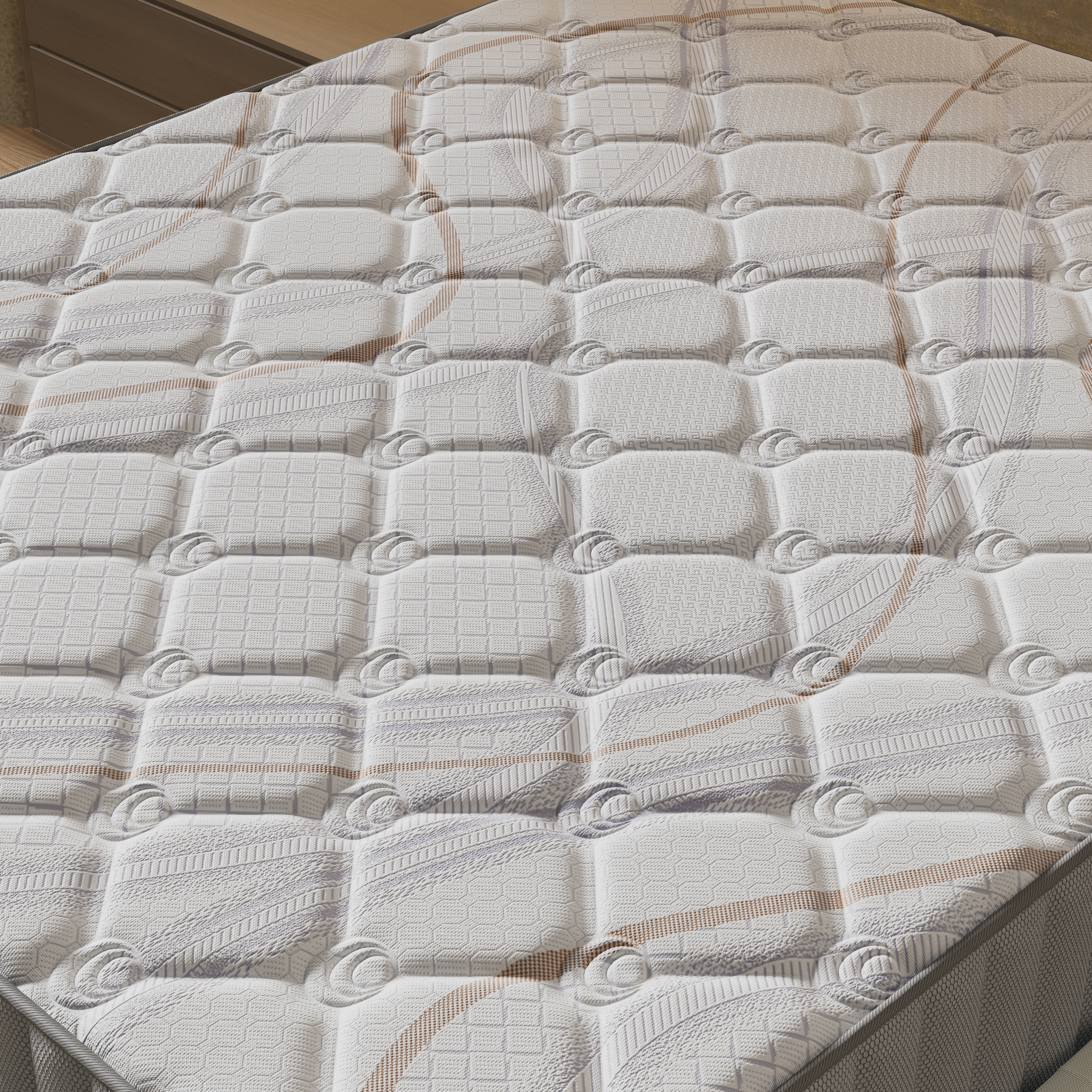 Ensemble Matelas + lit 140x200 cm, Matelas 16cm mousse, accueil latex, lit à tête de lit LED similicuir noir - 4