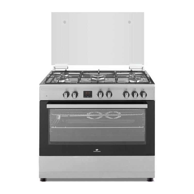 Fiesta Cuisinière De Table 4 Feux Avec Couvercle Strié En Inox - Blanc - Prix pas cher | CI