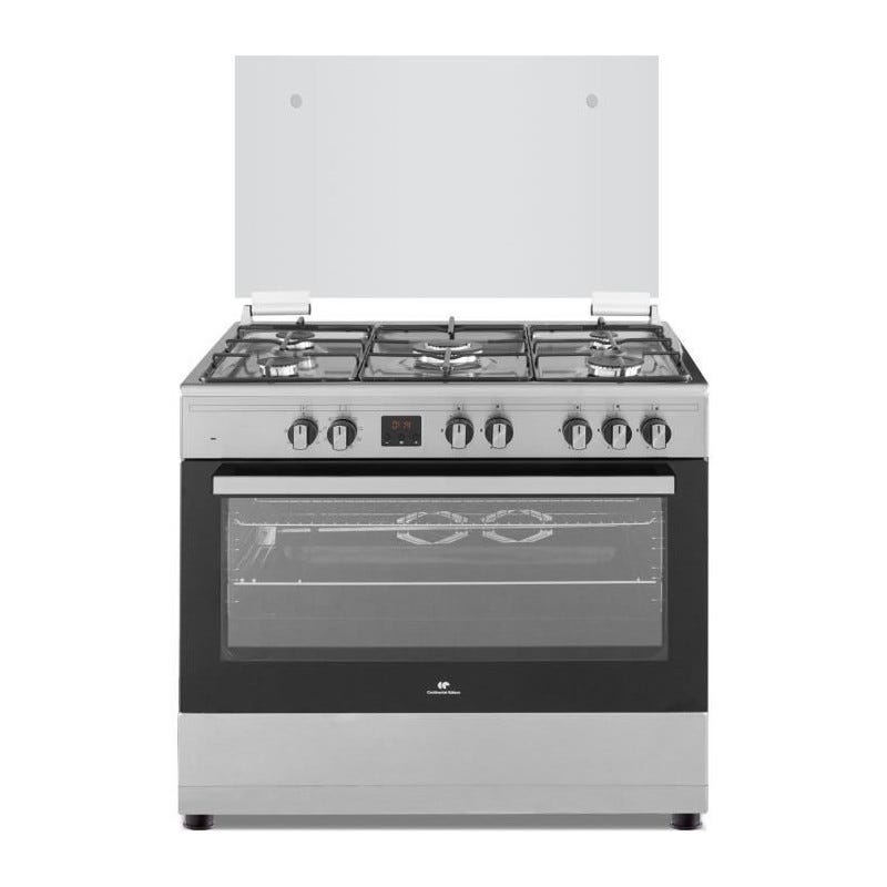 Fiesta Cuisinière De Table 4 Feux Avec Couvercle Strié En Inox - Blanc - Prix pas cher | CI Fiesta Cuisinière De Table 4 Feux Avec Couvercle Strié En Inox - Blanc - Prix pas cher | CI