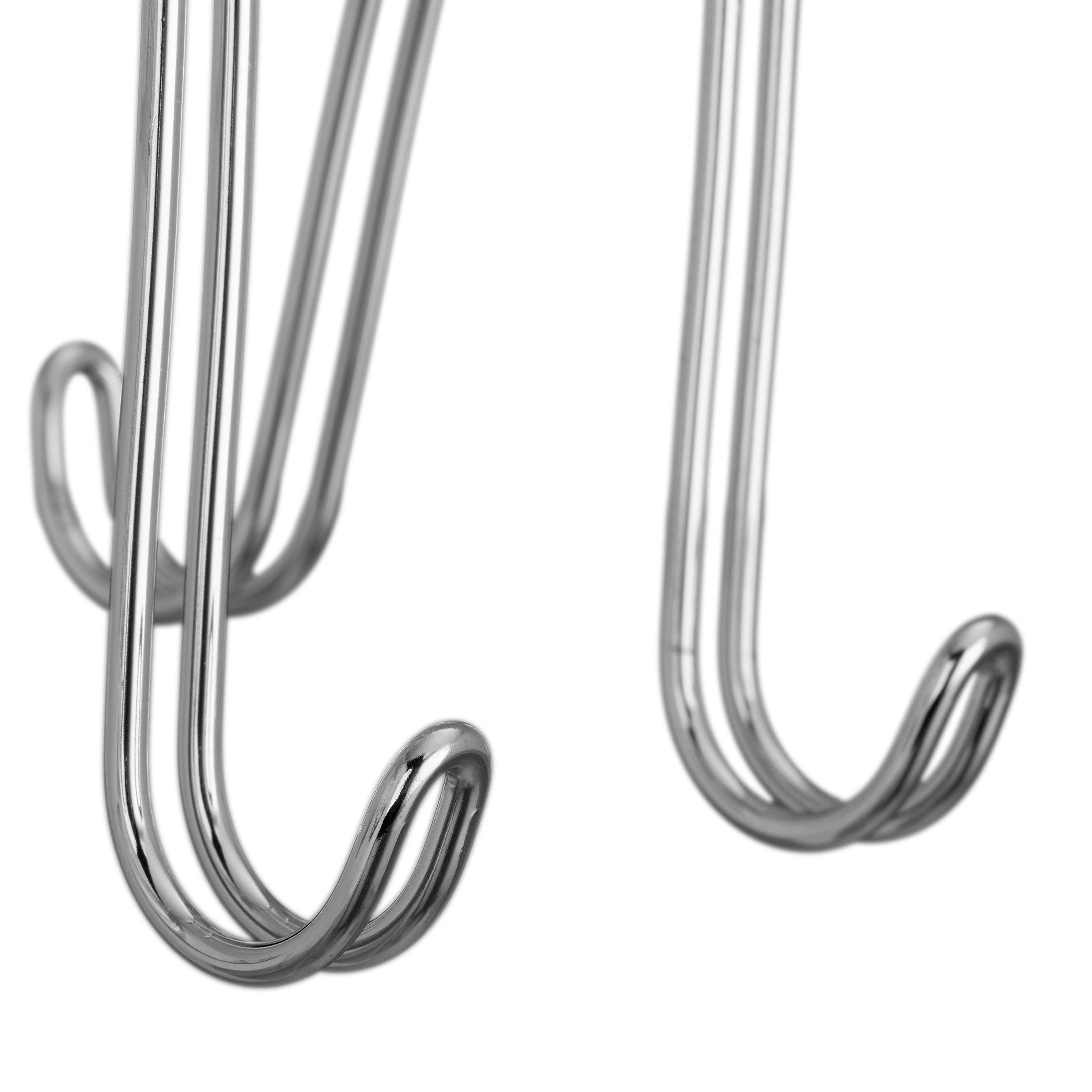 Porte-ceintures, lot de 3, porte-cravates, aussi pour foulards, cintre en métal, organiseur armoire, 14 crochets, argent - 7