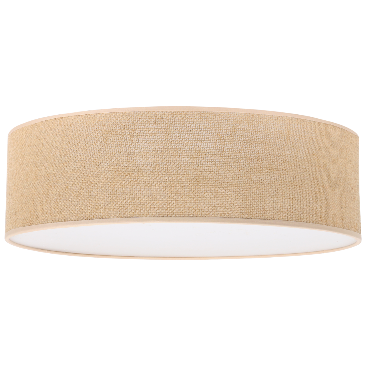 Lampa sufitowa wisząca Juta klasyczna 1xE27 abażur okrągły 50cm plexi beżowa Light Home LH