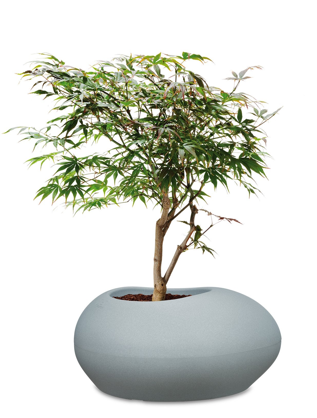 Scheurich Flow 48, pot de fleurs en forme de galet, en plastique, couleur: Stony Grey, largeur 48 cm, profondeur 37.3 cm, hauteur 22.8 cm, 6 l vol. - 4