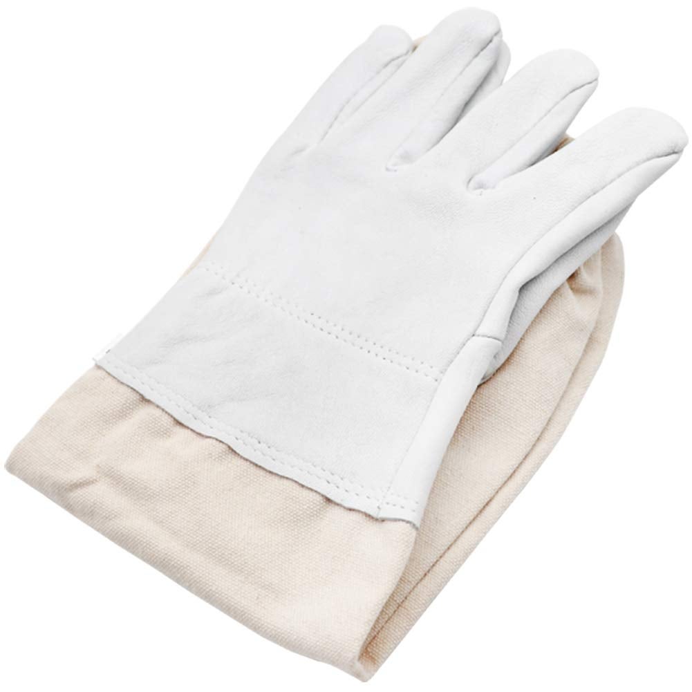 Gants de Protection en Peau de ChèVre Pour Apiculteur Avec Manches VentiléEs ModèLe Universel Gants en Cuir pour Apiculteur Outils D'Apiculture - 2