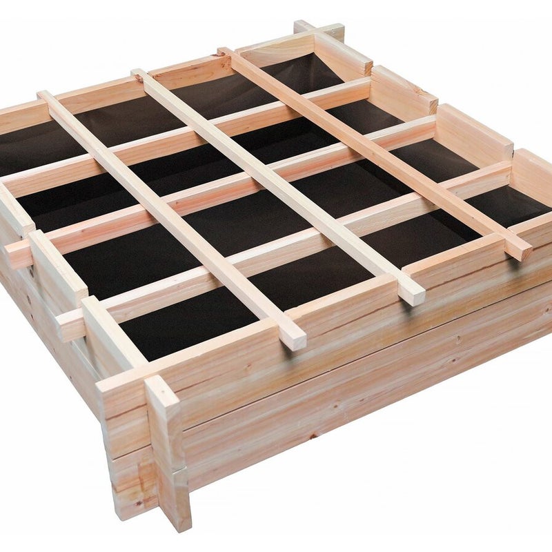 Drewniana dzialka warzywna "Slonecznik" - 80 x 80 x 20 cm