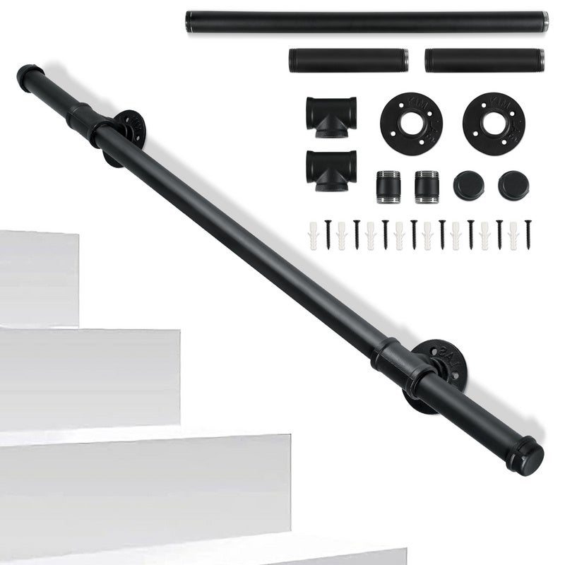 Rampe Escalier Rampe D’escalier 2 Supports Muraux , Main Courante Acier 304 Inoxydable Interieur Exterieur 100cm 92579584