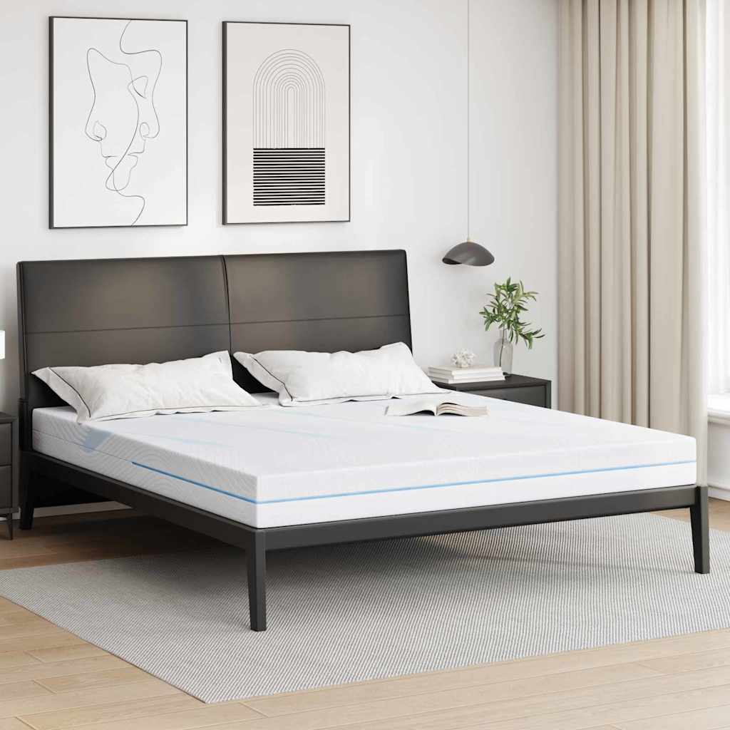 Materac Biały 200 x 200 cm Tkanina żakardowa vidaXL