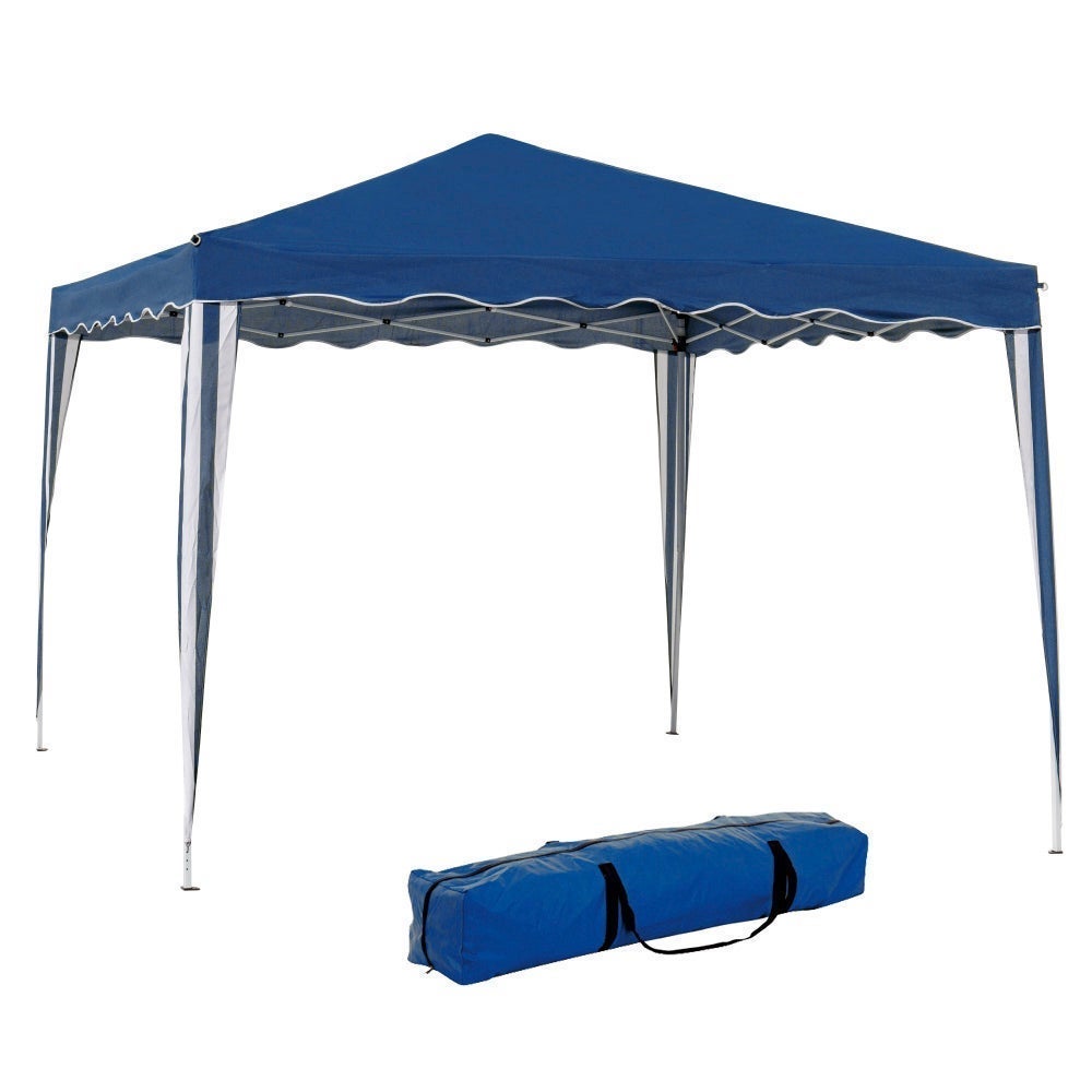 Carpa gazebo plegable azul de acero de 3x3 metros MONTY - 2