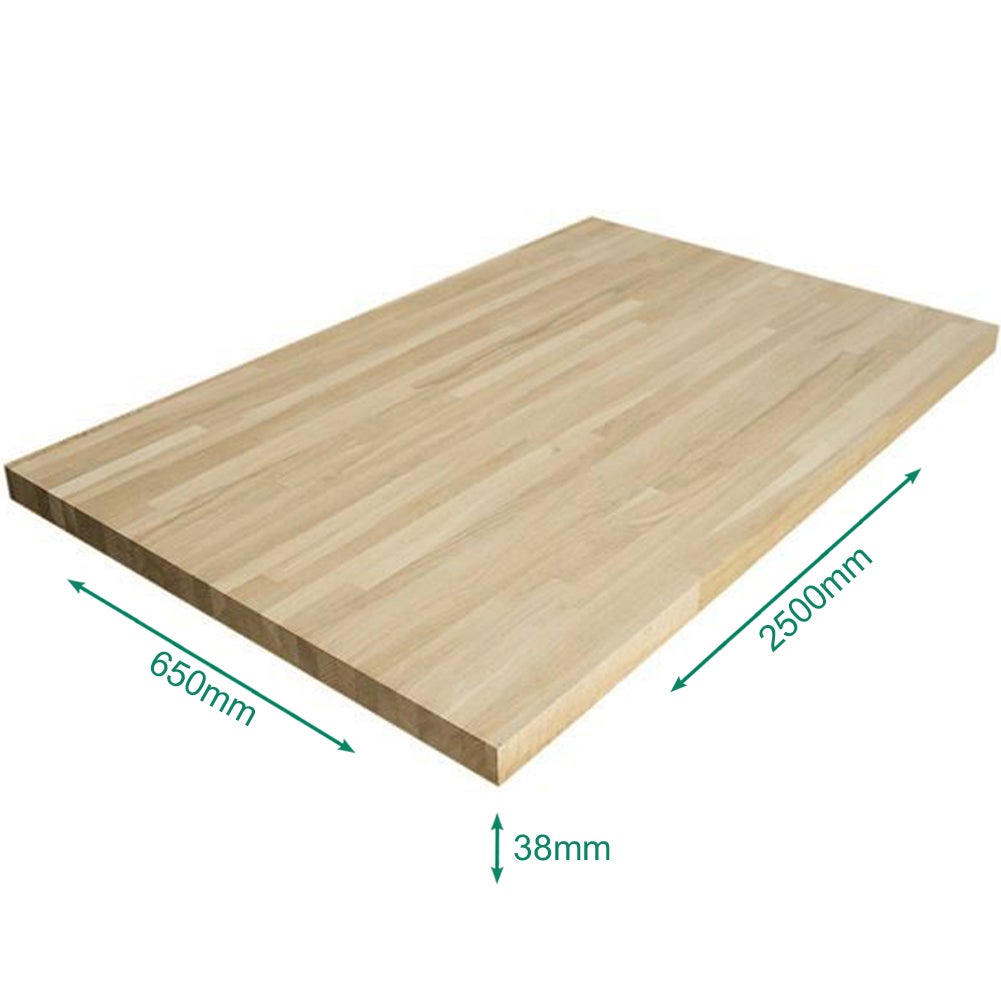 Plan de travail Chêne massif lamellé collé abouté 2500 x 650 x 38 mm - FSC 100%. - 4