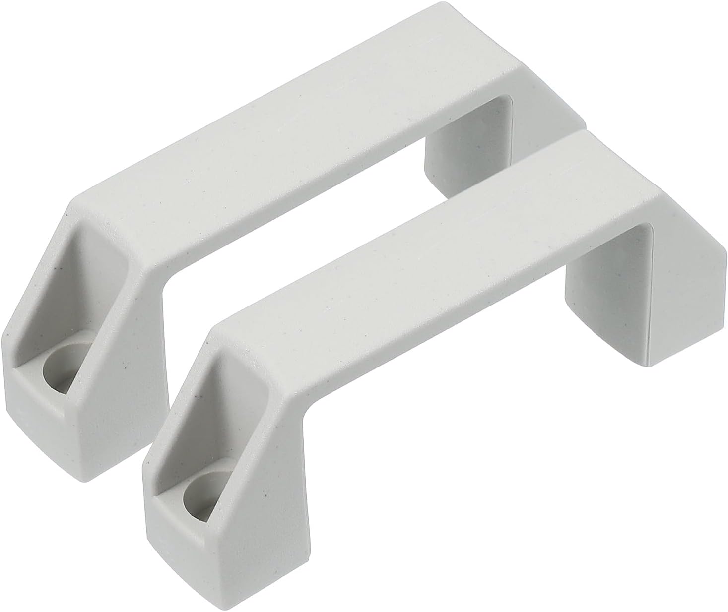 2 szt. Uchwyty do szafek przemysłowych, rozstaw otworów 90 mm, fabryka narzędziowa, produkcja w garażu, stop aluminium, srebrny, bezśrubowy