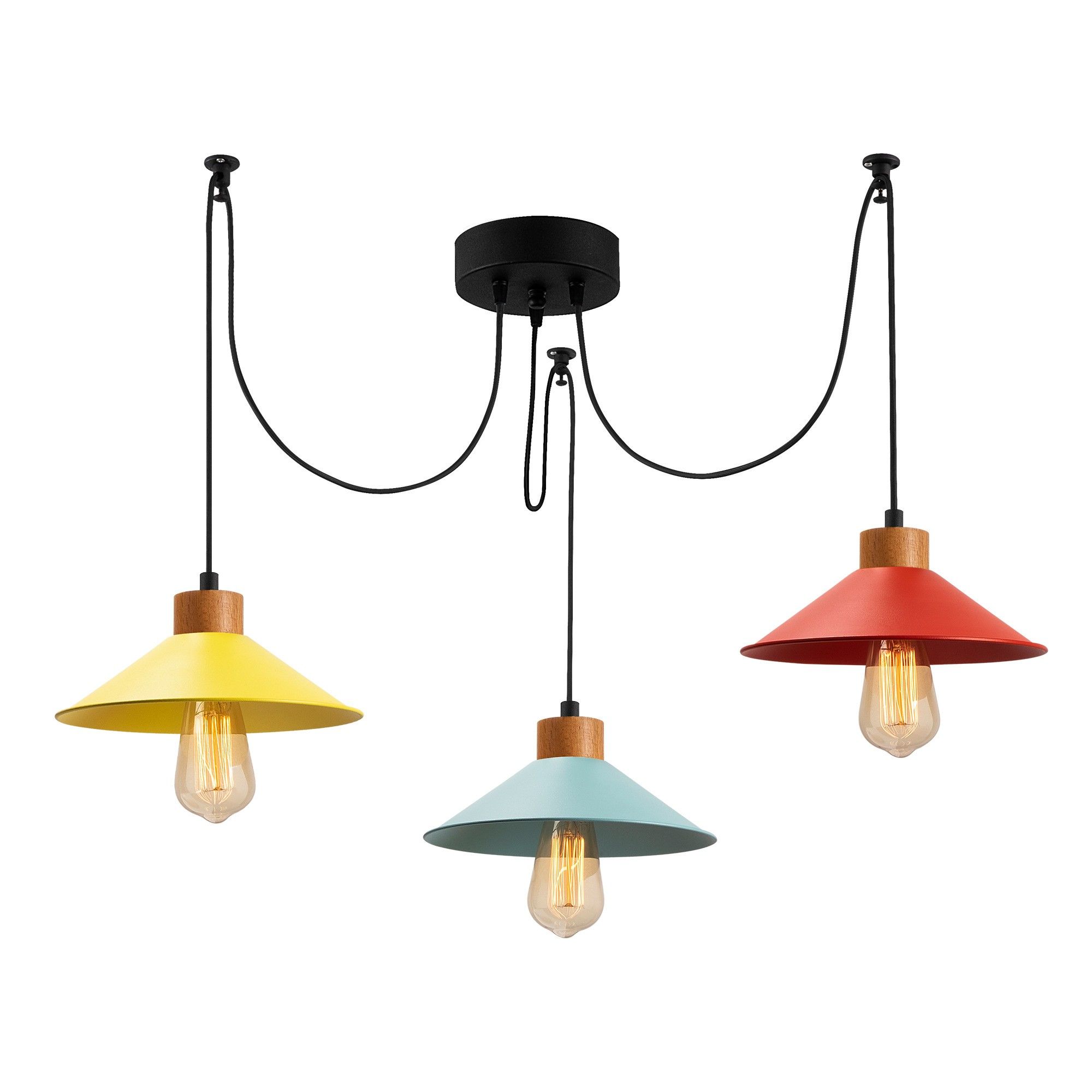 Plafonnier En Bois Minimaliste, Luminaire Semi-Encastré En Métal À Led