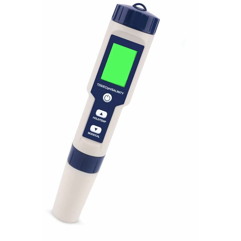 Miernik pH, Tester pH 5 w 1 PH/TDS/EC/ORP/Termometr, Tester Jakości Wody do Basenów, Upraw Hydroponicznych, Wody Pitnej, A