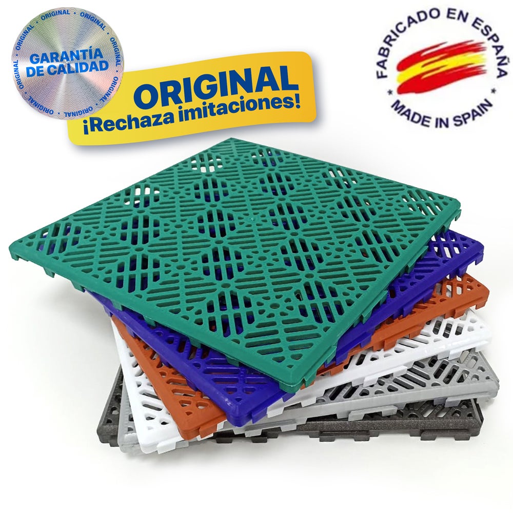 Loseta económica antihumedad (Gris Forja)- Baldosa para colocar bajo piscinas, en terrazas y zonas húmedas. Medidas 30 x 30 x 1,5 cm - 6