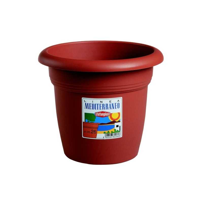 Vaso Med Cilindro Coccodé 15 Cm – Altezza 10,5 Cm – Resistente Al Gelo E Ai Raggi Solari – Stefanplast