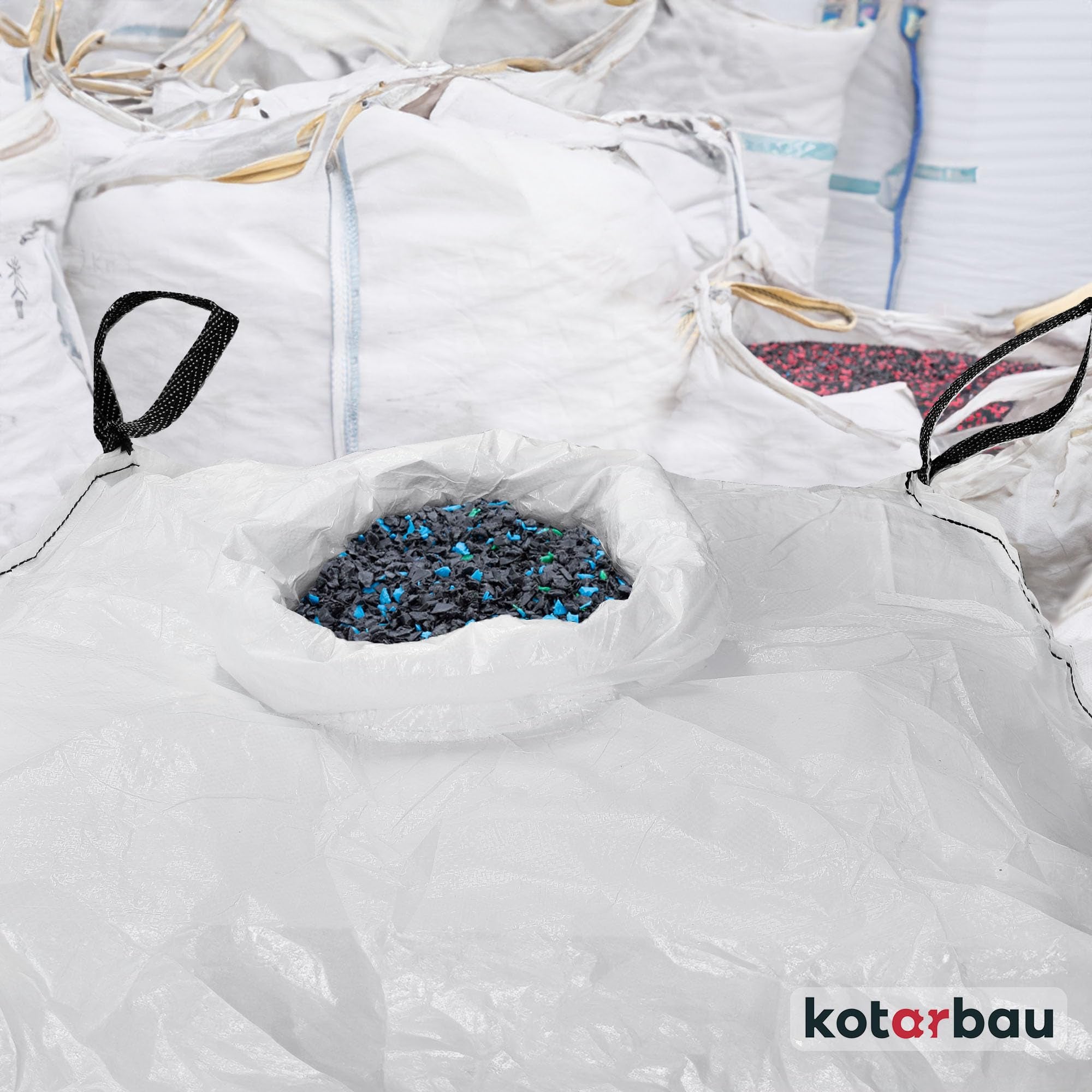 Sac Big Bag Vide, Sac Gravat Chantier 90 x 90 x 90 cm 500 kg avec trémie de vidange - KOTARBAU - 7