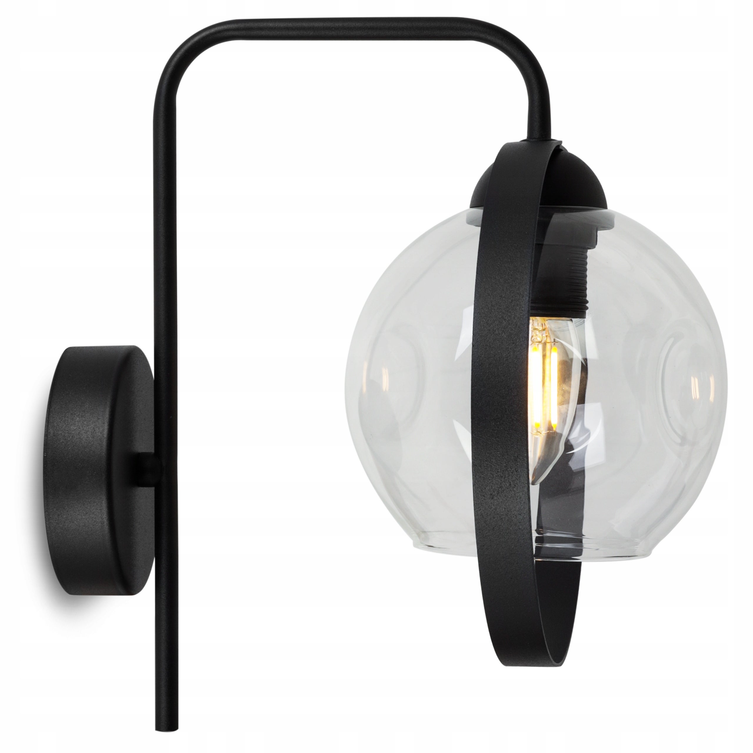 Lampa kinkiet ścienny Ring Rio modern 1xE27 klosz pierścień transparentny Light Home LH