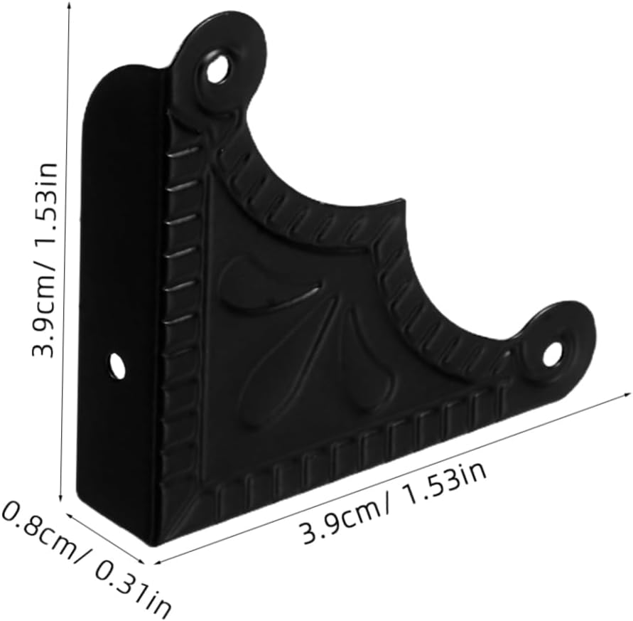 Protecteurs d'angle Métalliques Vintage 3.9 X 3.9 cm Lot de 20 Protections Coin Meuble Décoratives pour Boîtes en Bois Et Mobilier - 2
