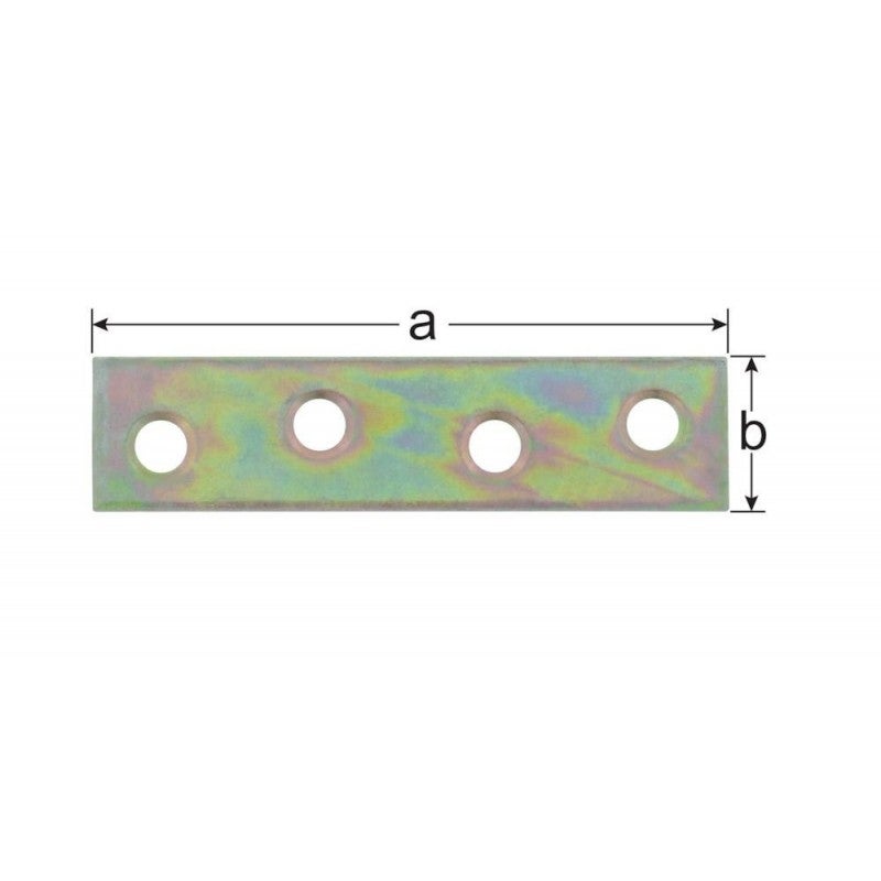 GAH Alberts Złącze płaskie L 100 mm B 15 mm S 1,75 mm stal ocynkowana żółta - 339272