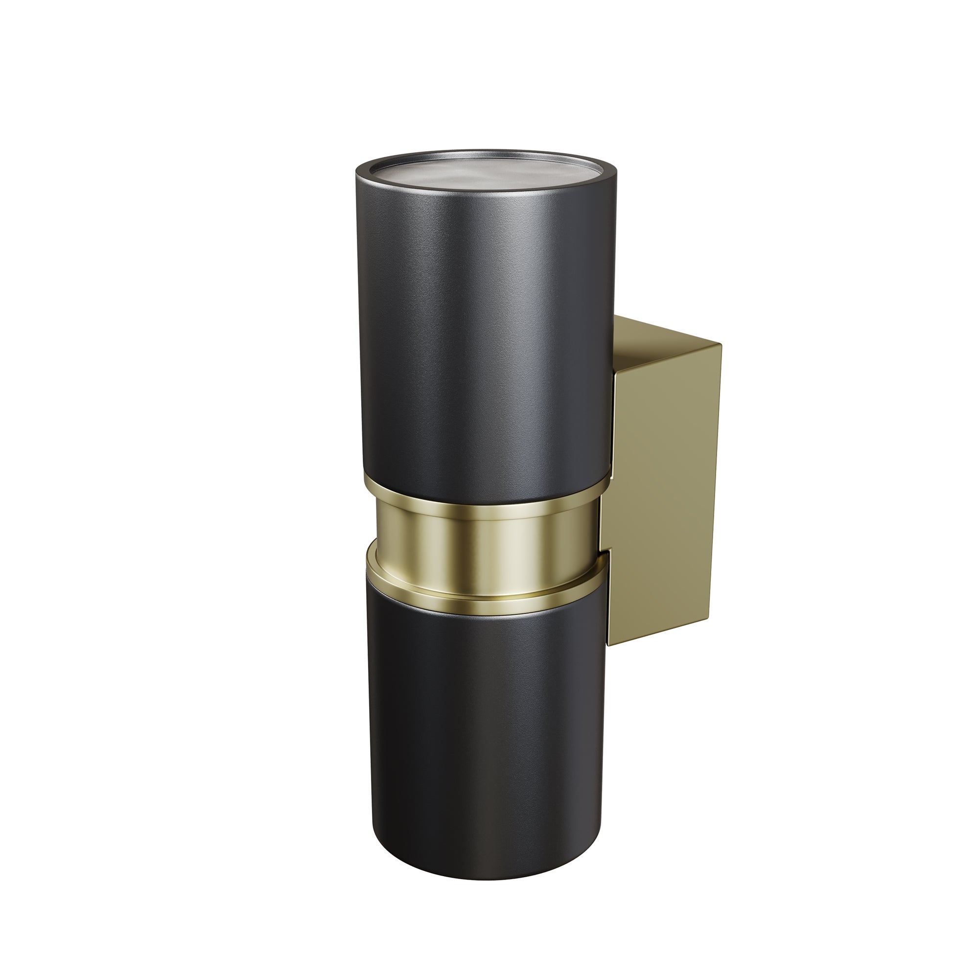 Kinkiet zewnętrzny Bowery czarno-złoty 2xGU10x50W wym:18x6,4x9,5cm IP54 Maytoni