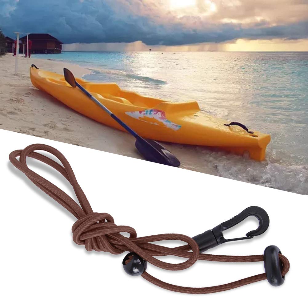 Leash SUP – Lot De 2 Sangles De Sécurité Pour Pagaie – Élastique, Mousqueton – Pour Kayak, Canoë, Paddle – 150 Cm, Noir