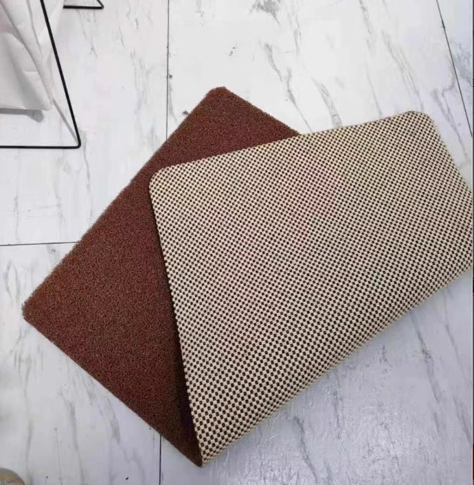 Tapis de bain, tapis de baignoire,tapis de douche en luffa,tapis de sol pour toilettes, avec semelle antidérapante à coussin d'air, 50 x 80 cm, marron - 3