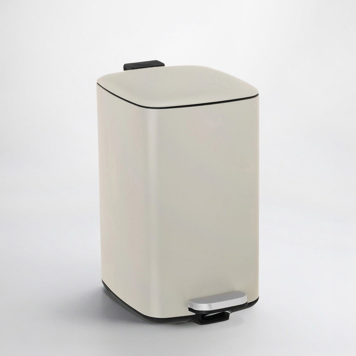 Cubo de basura cuadrado de 20 litros de metal beige mate antihuellas CasaSelección - 8