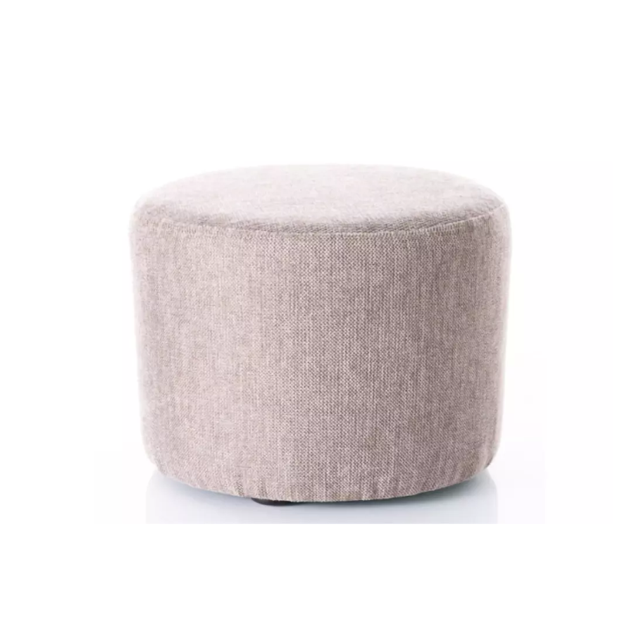 Pouf rond en tissu 43 x 32 cm beige VADIA | Leroy Merlin