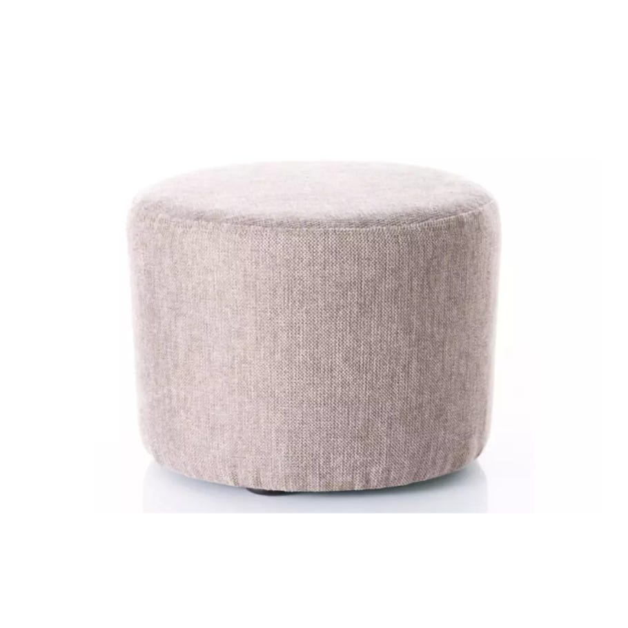 Puf Rond Beige Pouf rond en tissu 43 x 32 cm beige VADIA | Leroy Merlin
