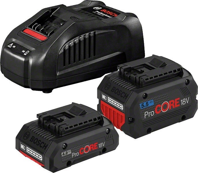Power Set 1 ProCORE18V 4.0Ah + 1 ProCORE18V 5.5Ah + GAL 1880 CV Professional Ref. 1600A0214A