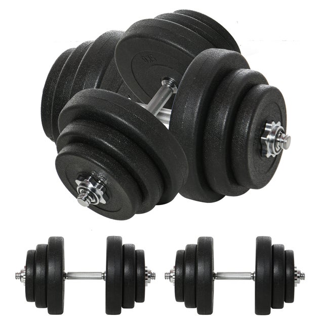 Jogo de halteres pesos de fitness 40kg ajustável profissionais ginásio doméstico e musculação com barra aço e discos