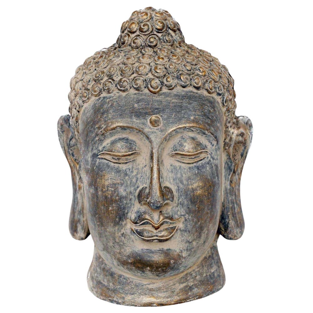 Statue pour jardin Tête de Bouddha 48 cm Sil Leroy Merlin