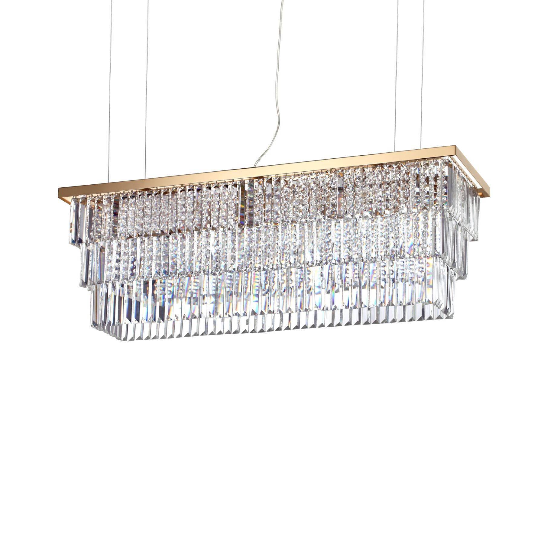 Ideal Lux  Chandelier Martinez 8 Ampoules Métal Or , Leroy Merlin