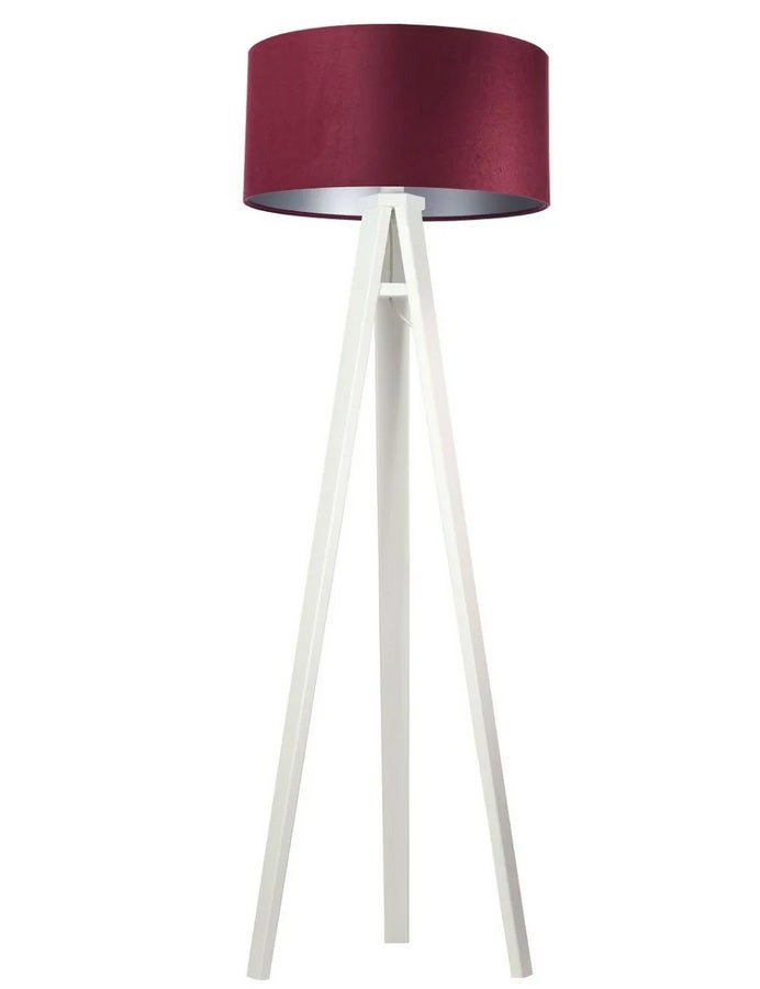 Lampa stojąca HOME 50 bordowa/srebrna/biała