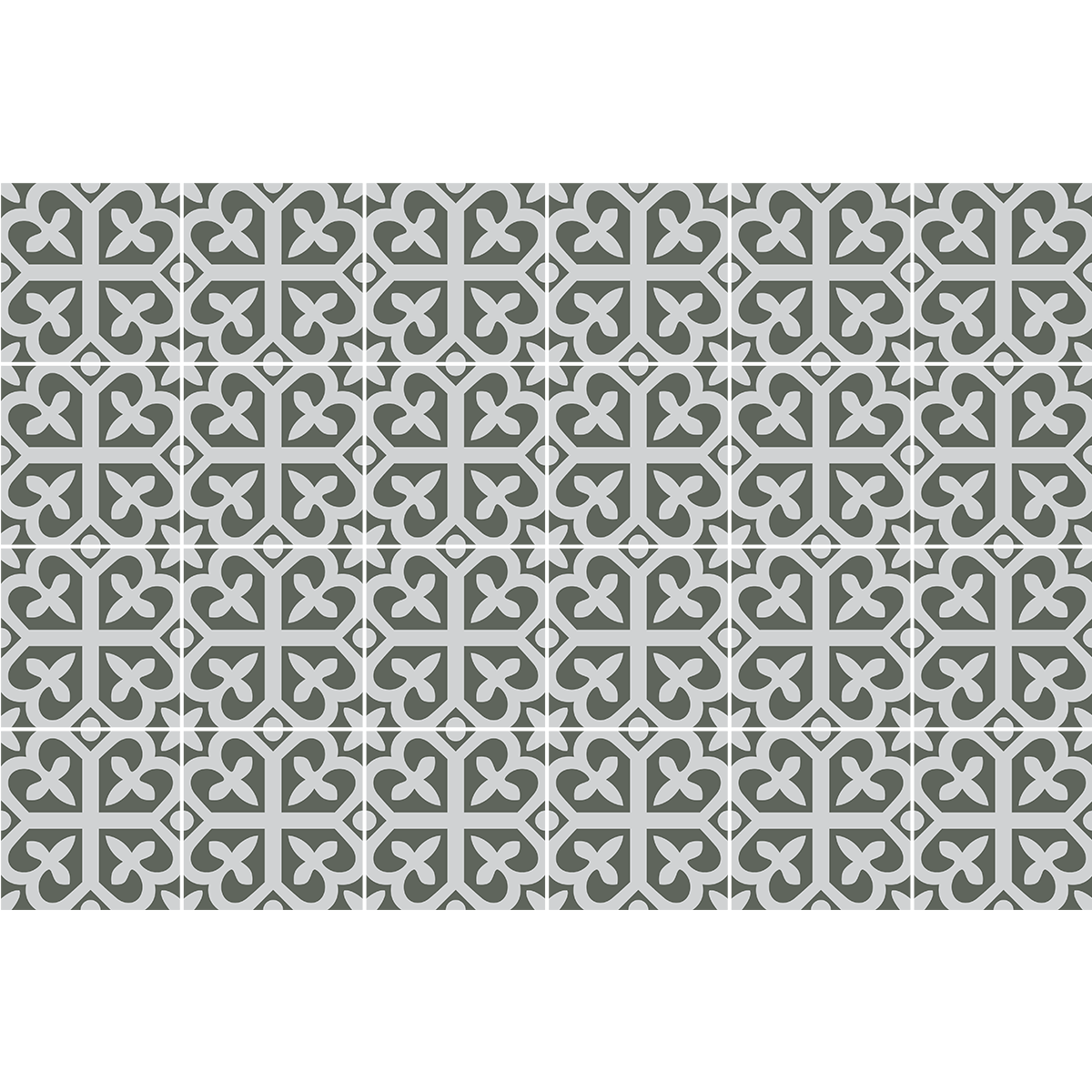 24 adesivi piastrelle di cemento azulejos Cara - Sticker adesivo - adesivi murali - 24stickers20x20cm - 2