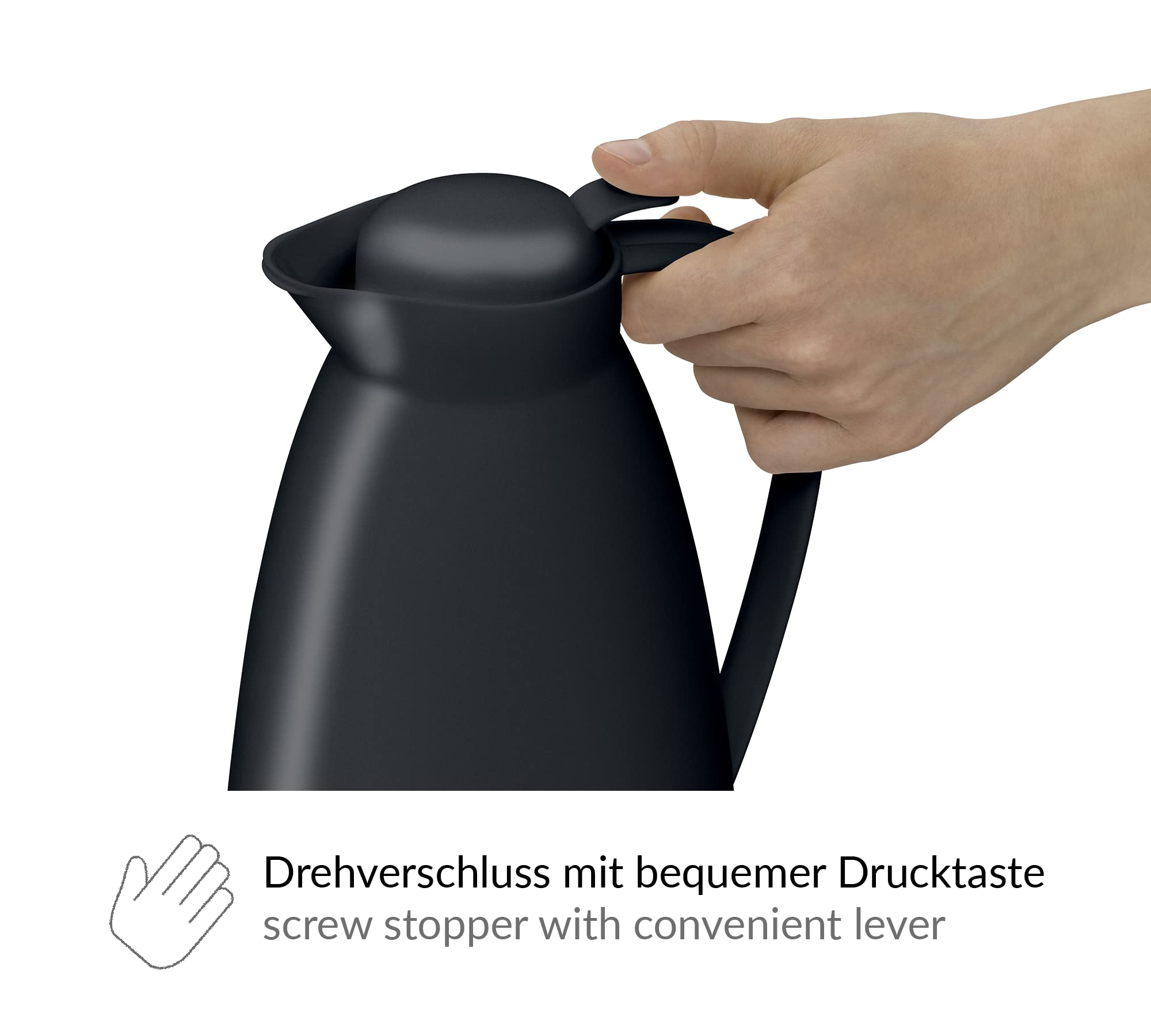 Pichet isotherme 1 litre pratique AromaSafe Eco Alfi - Noir - 6