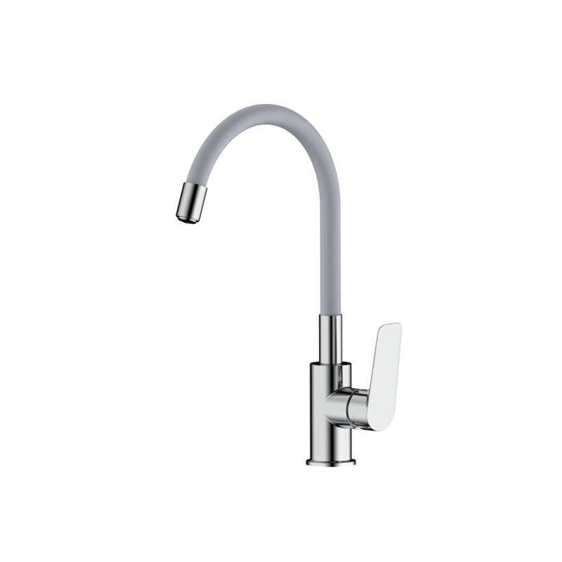 Bateria Jano Nergis ELBA zlew. stojąca elastyczna wyl. szara, k. chrom