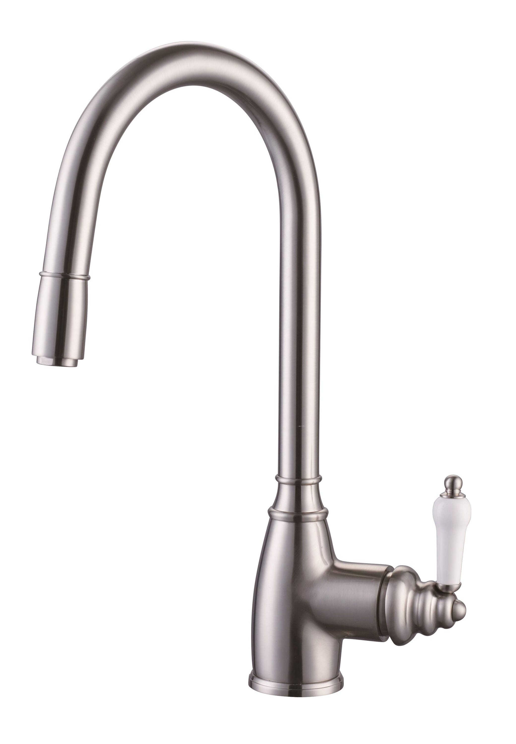 Ascott bateria zlewozmywakowa z wyciąganą wylewką, stylizowana na stal nierdzewną