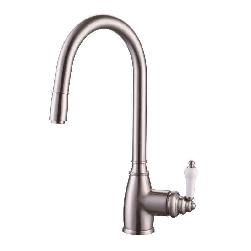 Ascott bateria zlewozmywakowa z wyciąganą wylewką, stylizowana na stal nierdzewną