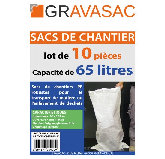 Lot De 5 Sacs Poubelle 50 L Renforcés 100 Microns Noirs