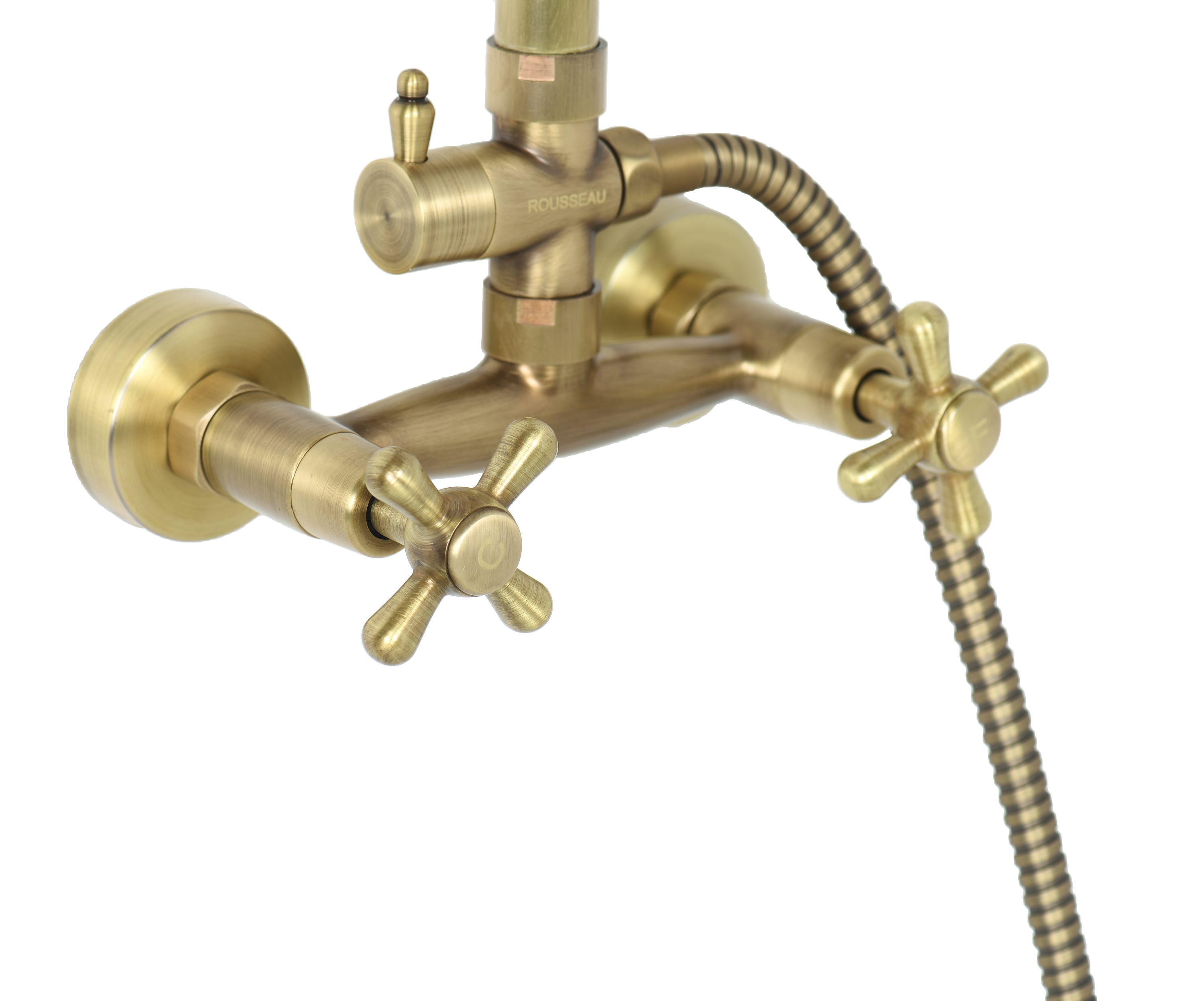 Colonne de douche avec robinetterie, EDOUARD ROUSSEAU Retro vieux bronze - 3