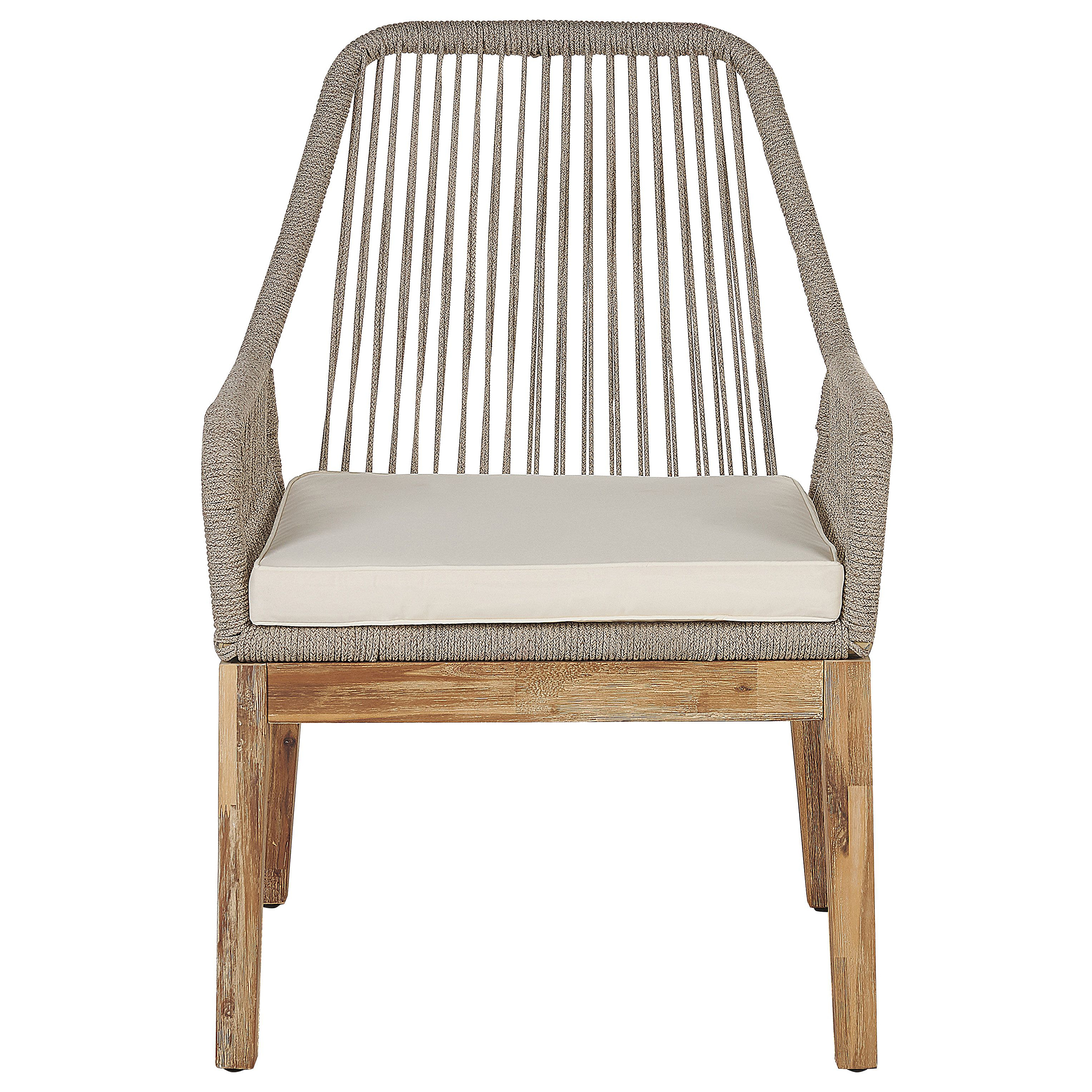 Set da pranzo da giardino 4 posti OLBIA con cuscini Cemento Beige - 9