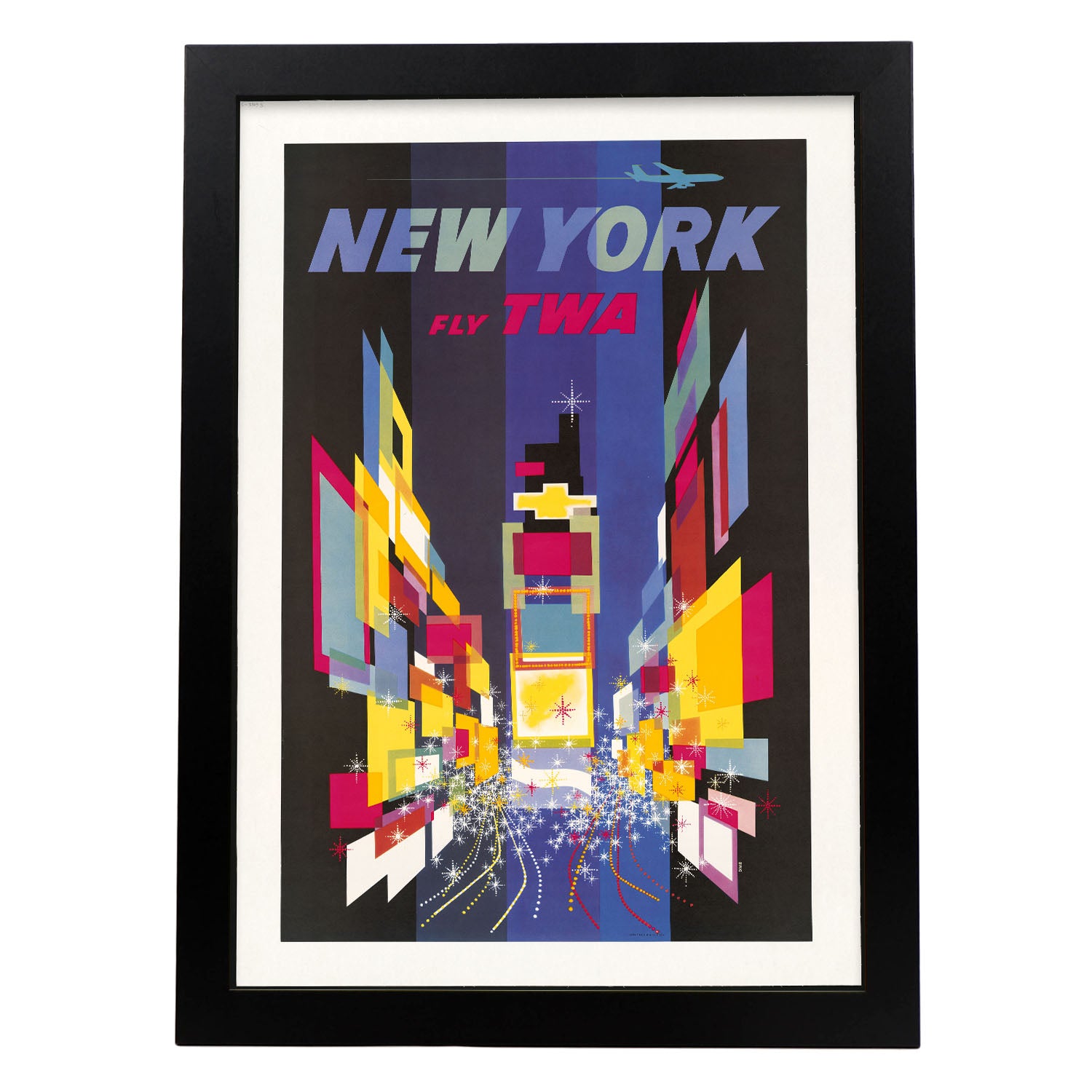 Nacnic póster de publicidad de viajes antigua times square en nueva york ilustraciones de anuncios vintage para la agencias de viaje a4 sin marco