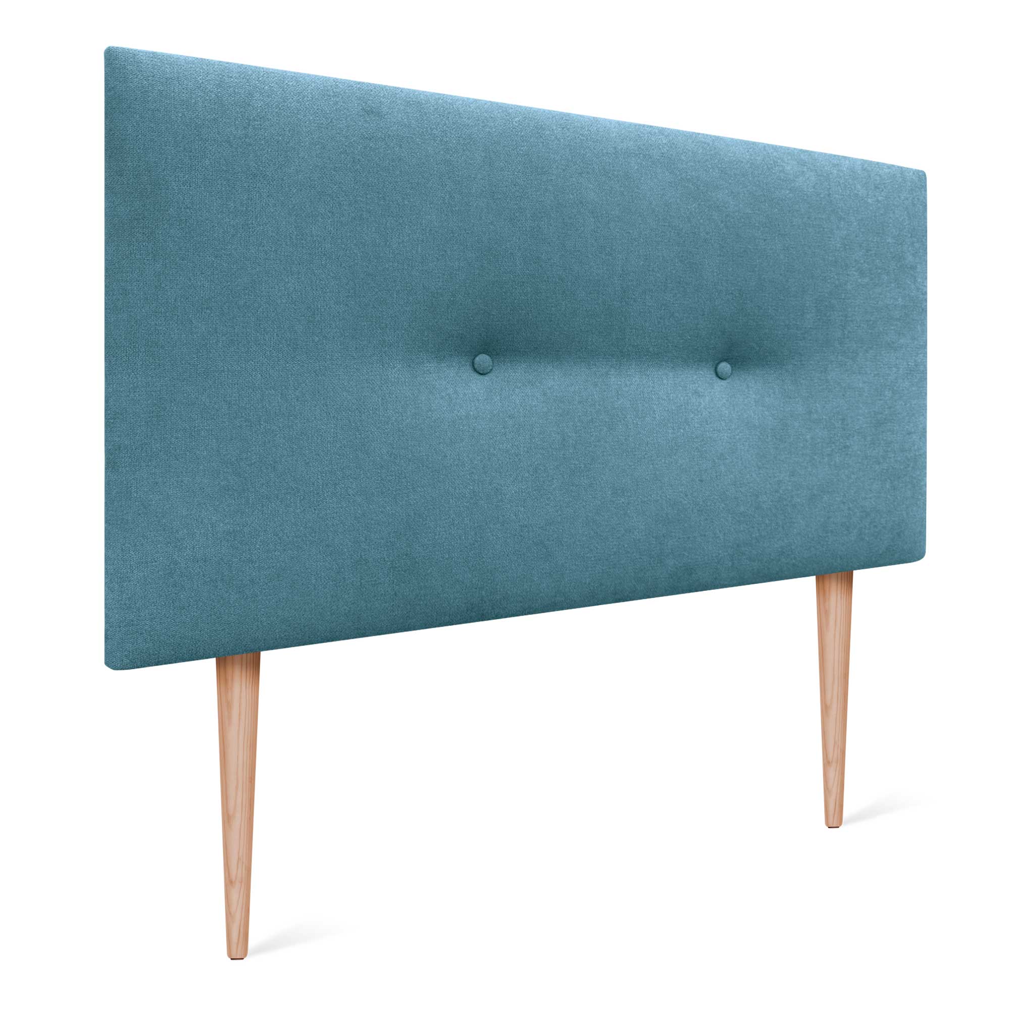 DHOME Tête De Lit Tissu Blanc 160x50cm - Luxe Rembourrée Boutons Pour Lit 150/160cm