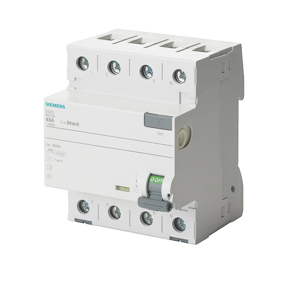 Wyłącznik różnicowoprądowy Siemens 5SV3344-6 40 A 30 mA Szary