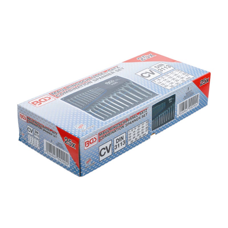 Jeu de clés mixtes BGS TECHNIC - 6 à 32 mm - 25 pcs - 9290 - 5