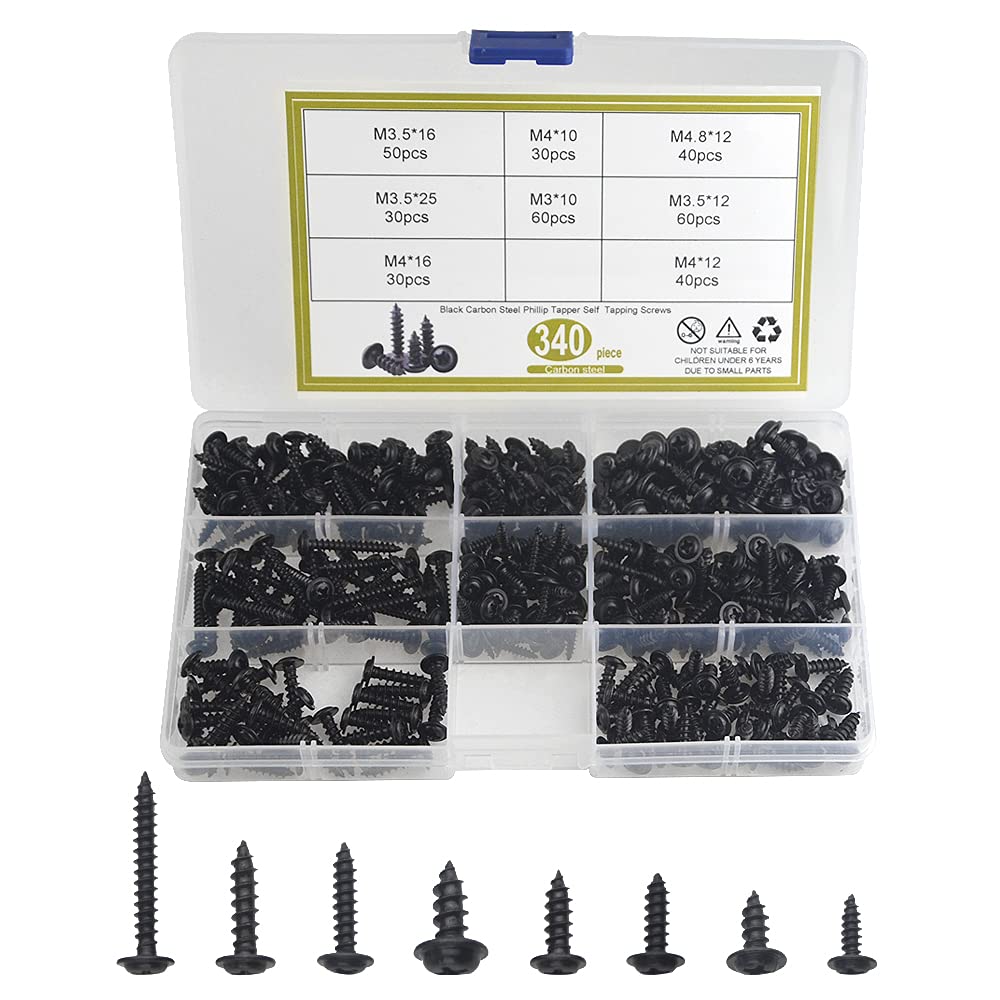 Kit 160 Clips De Retenue Métal Auto – 14 Tailles Assorties Avec Vis Phillips, Pour Pare-chocs, Panneaux, Liner Voiture