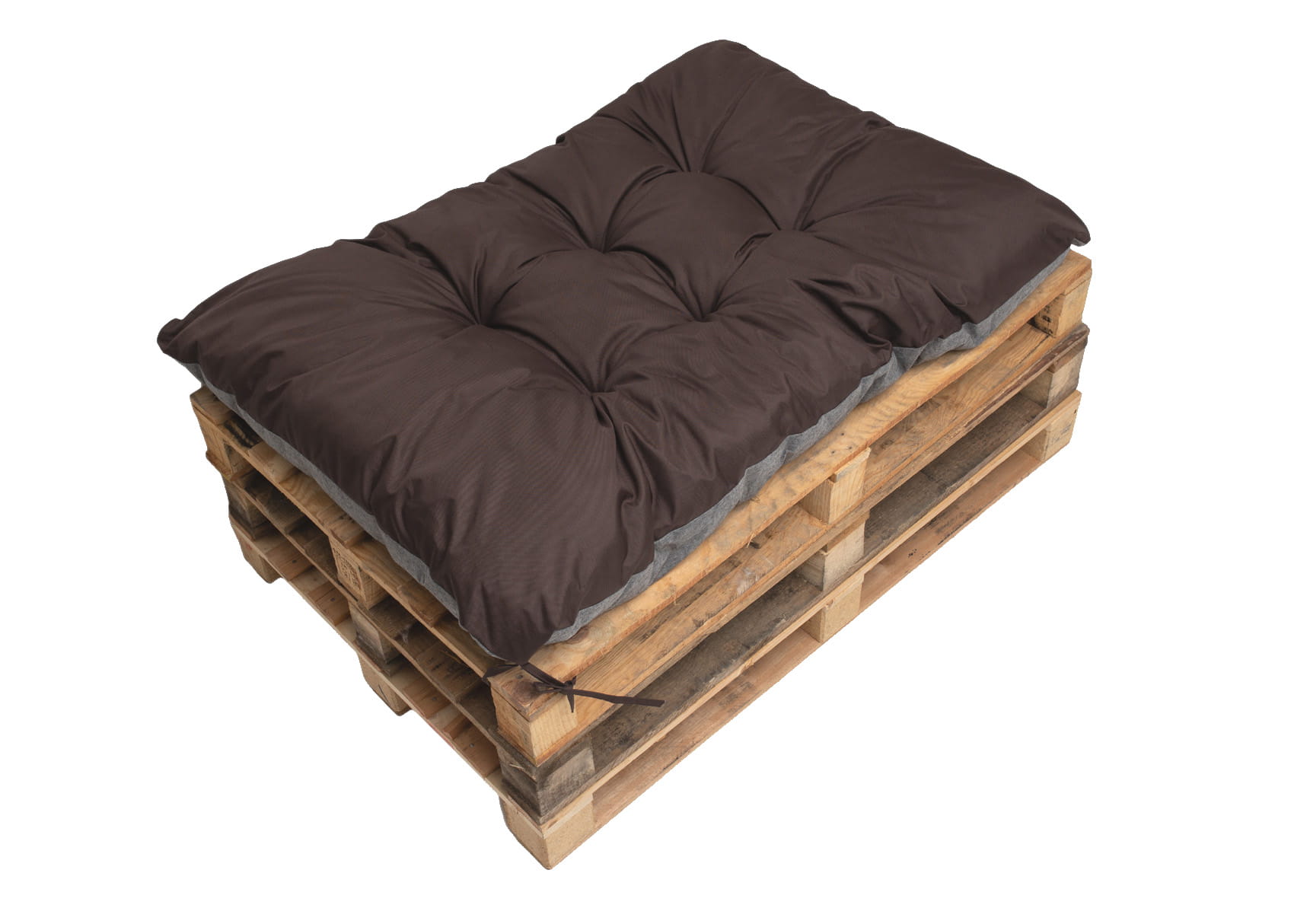 Poduszka ogrodowa na paletę 120x60cm poduszka na meble ogrodowe brązowa, poduszka na balkon taras, poducha ogrodowa na meble z palet